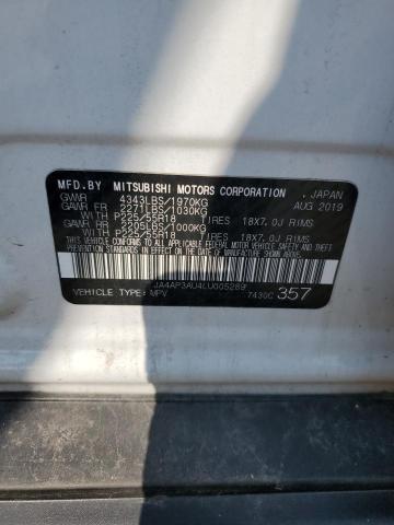JA4AP3AU4LU005289 - 2020 MITSUBISHI OUTLANDER ES WHITE photo 13