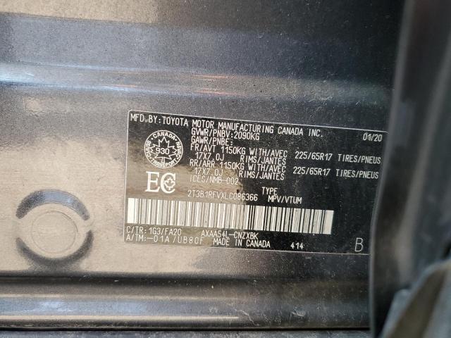 2T3B1RFVXLC086366 - 2020 TOYOTA RAV4 LE GRAY photo 13