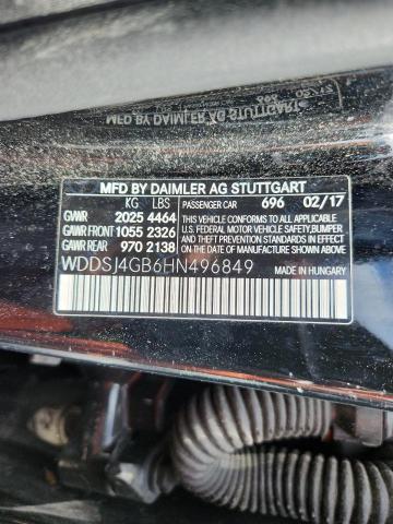 WDDSJ4GB6HN496849 - 2017 MERCEDES-BENZ CLA 250 4MATIC BLACK photo 12