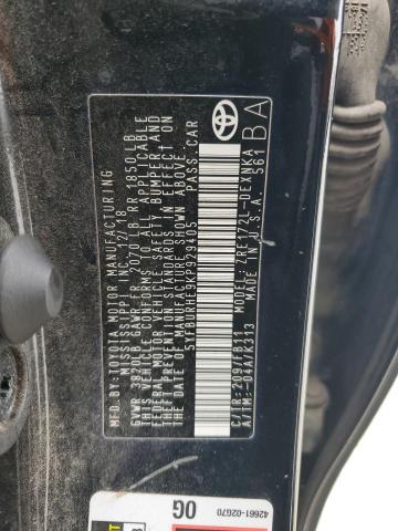 5YFBURHE9KP929405 - 2019 TOYOTA COROLLA L BLACK photo 13