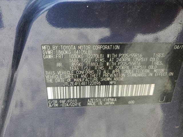 JTLZE4FE4B1122896 - 2011 SCION XB XB 蓝色 照片 12