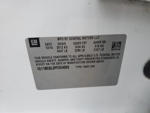 1G11B5SL0FF254969 - 2015 CHEVROLET MALIBU LS 白色 照片 12