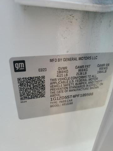 1G1ZD5ST4PF189588 - 2023 CHEVROLET MALIBU LT Weiß Foto 12