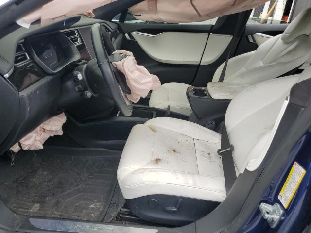 5YJSA1E28HF229903 - 2017 TESLA MODEL S أزرق صورة 7