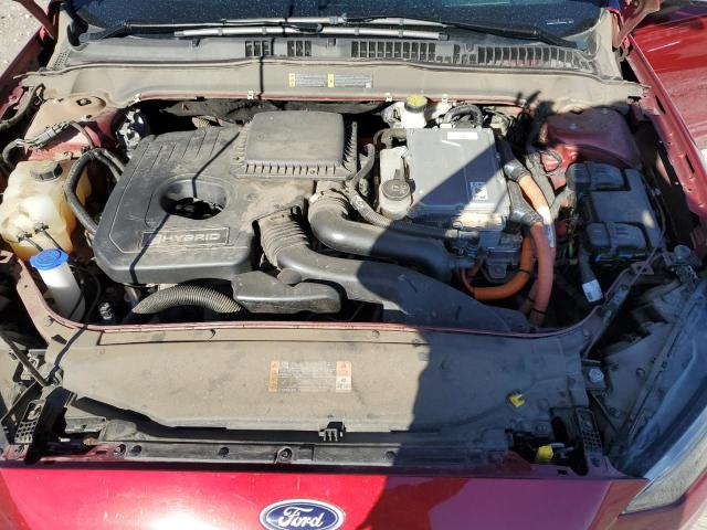 3FA6P0LU8KR220435 - 2019 FORD FUSION SE RED photo 11