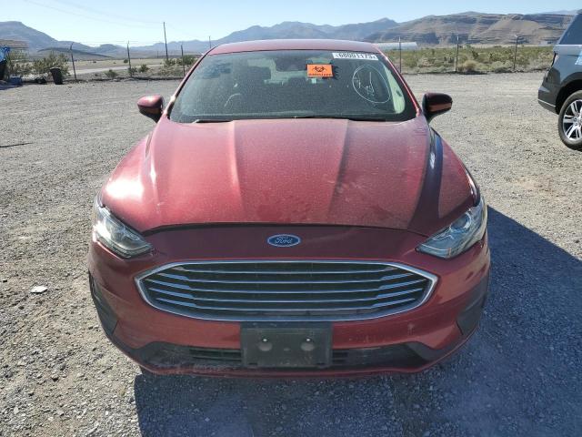 3FA6P0LU8KR220435 - 2019 FORD FUSION SE RED photo 5