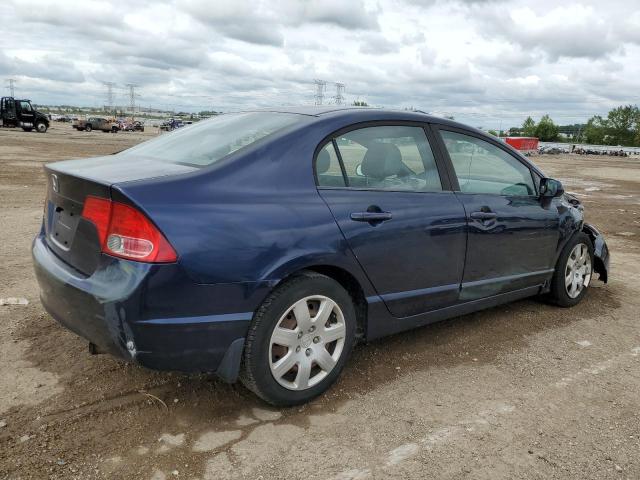 1HGFA16558L109890 - 2008 HONDA CIVIC LX BLUE photo 3