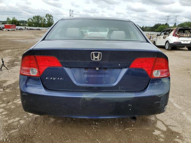 1HGFA16558L109890 - 2008 HONDA CIVIC LX BLUE photo 6