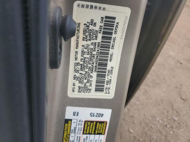 1NXBU4EE9AZ241389 - 2010 TOYOTA COROLLA BASE Brązowy zdjęcie 12