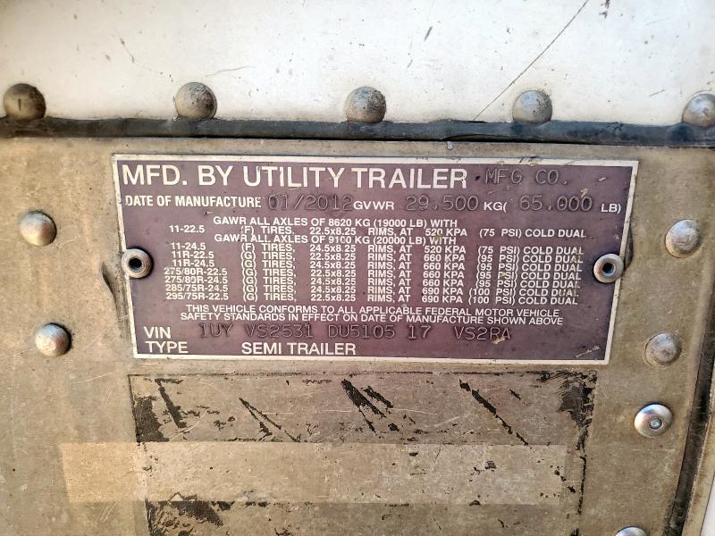 1UYVS2531DU510517 - 2013 UTILITY VS2RA أبيض صورة 10