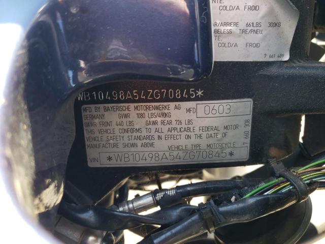 WB10498A54ZG70845 - 2004 BMW R1150 RS BLUE photo 10