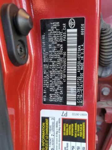 4T1BF1FK4DU657190 - 2013 TOYOTA CAMRY L RED photo 12