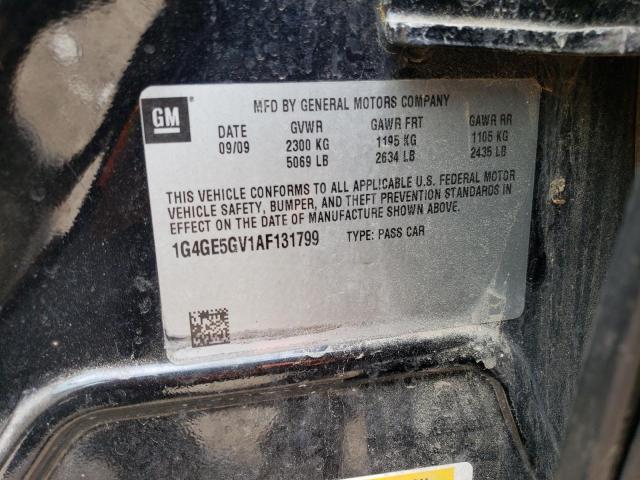 1G4GE5GV1AF131799 - 2010 BUICK LACROSSE CXS BLACK photo 13