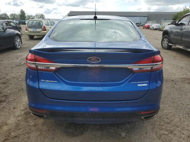 3FA6P0K96HR178241 - 2017 FORD FUSION TITANIUM BLUE photo 6