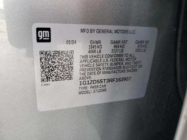 1G1ZD5ST3RF163907 - 2024 CHEVROLET MALIBU LT GRAY photo 13