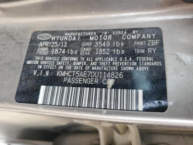 KMHCT5AE7DU114826 - 2013 HYUNDAI ACCENT GLS BROWN photo 12