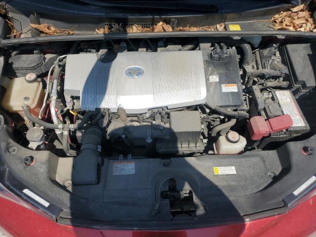 JTDKARFU9H3053472 - 2017 TOYOTA PRIUS RED photo 11