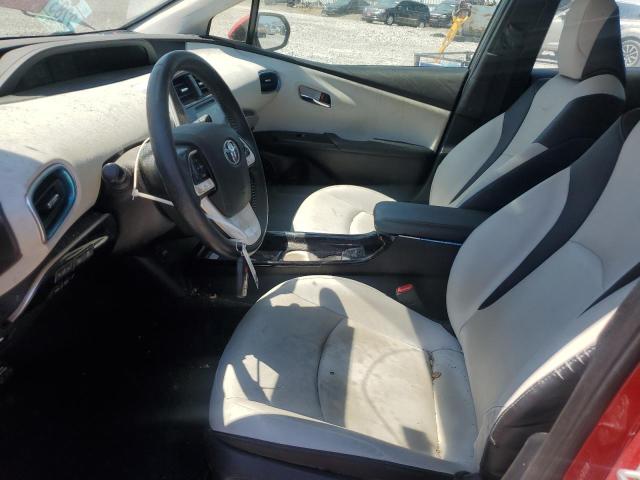 JTDKARFU9H3053472 - 2017 TOYOTA PRIUS RED photo 7