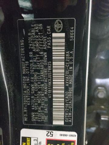 4T1B11HKXJU578825 - 2018 TOYOTA CAMRY L BLACK photo 13