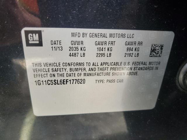 1G11C5SL6EF177620 - 2014 CHEVROLET MALIBU 1LT BLACK photo 12