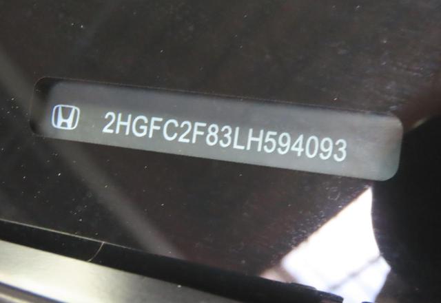 2HGFC2F83LH594093 - 2020 HONDA CIVIC SPORT 灰色 照片 10