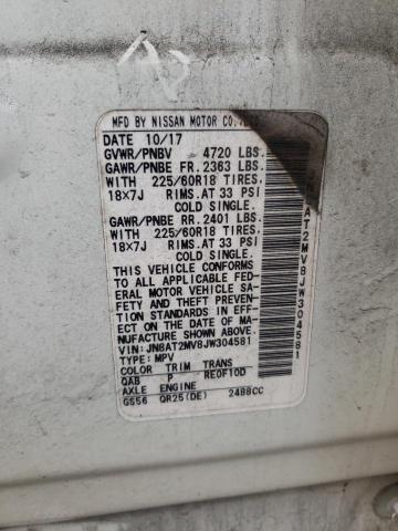 JN8AT2MV8JW304581 - 2018 NISSAN ROGUE S 白色 照片 14