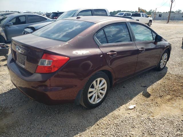 19XFB2F90CE045120 - 2012 HONDA CIVIC EXL BURGUNDY photo 3