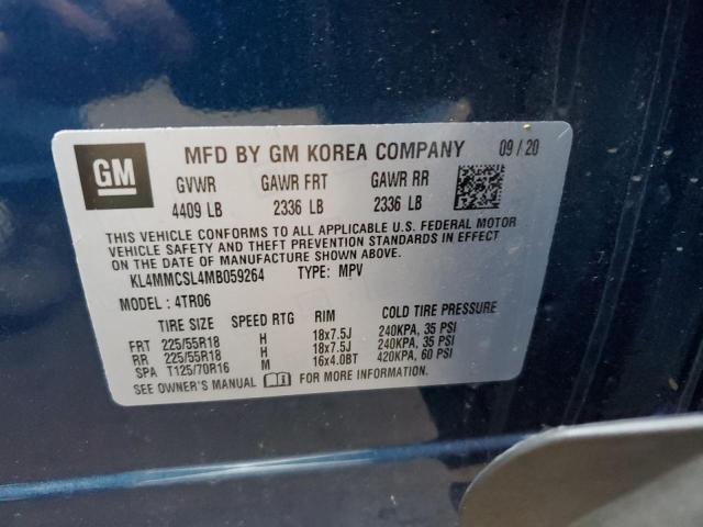 KL4MMCSL4MB059264 - 2021 BUICK ENCORE GX PREFERRED BLUE photo 14