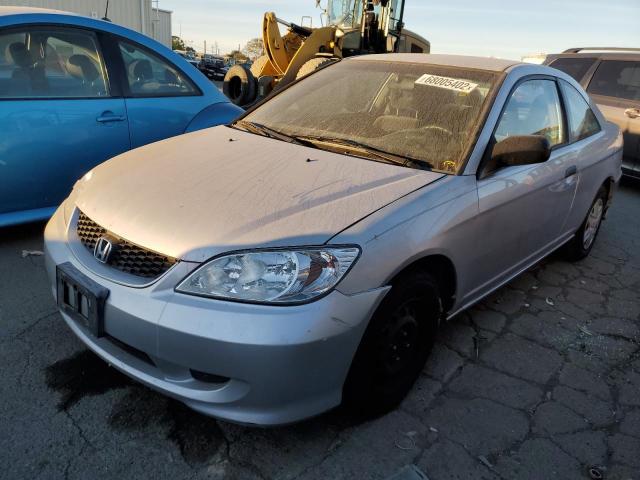 1HGEM22105L051257 - 2005 HONDA CIVIC DX VP SILVER photo 1