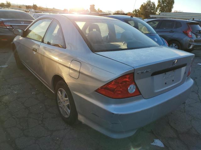 1HGEM22105L051257 - 2005 HONDA CIVIC DX VP SILVER photo 2