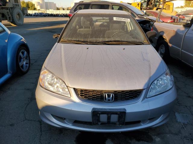 1HGEM22105L051257 - 2005 HONDA CIVIC DX VP SILVER photo 5