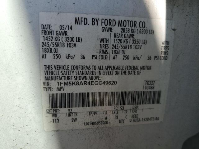 1FM5K8AR4EGC49620 - 2014 FORD EXPLORER POLICE INTERCEPTOR BLACK photo 12