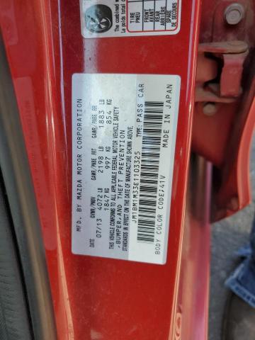 JM1BM1M33E1103325 - 2014 MAZDA 3 GRAND TOURING 红色 照片 12
