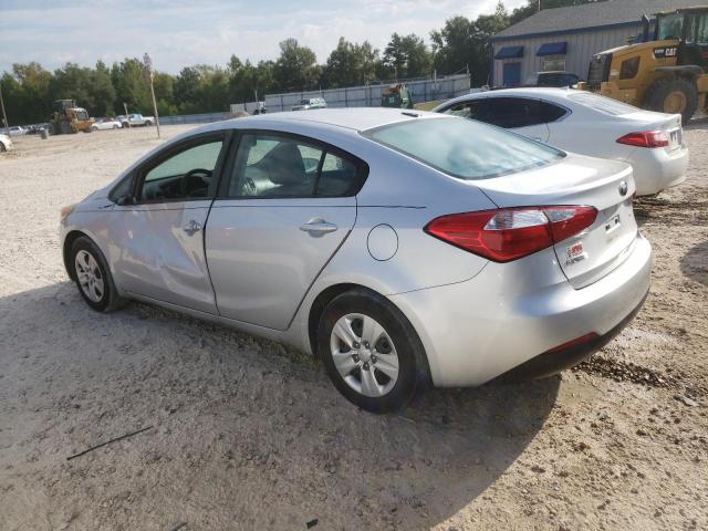 KNAFK4A60F5406125 - 2015 KIA FORTE LX SILVER photo 2