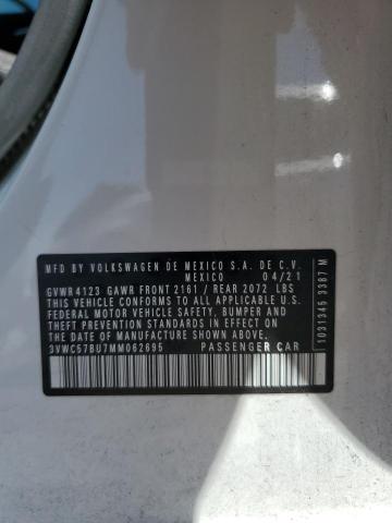 3VWC57BU7MM062695 - 2021 VOLKSWAGEN JETTA S WHITE photo 12