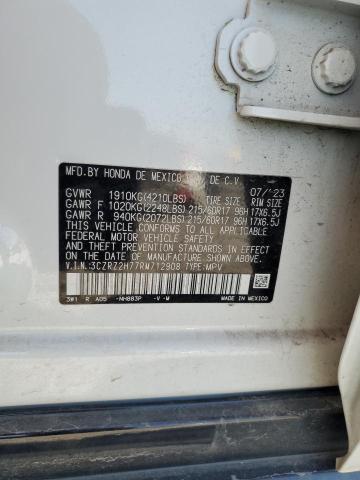 3CZRZ2H77RM712908 - 2024 HONDA HR-V EXL WHITE photo 14