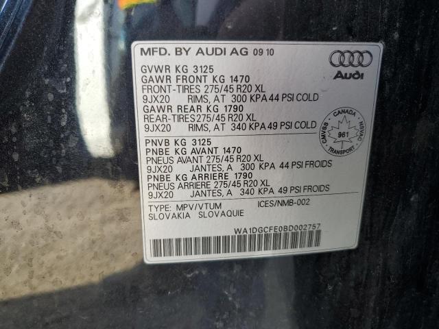 WA1DGCFE0BD002757 - 2011 AUDI Q7 PRESTIGE BLACK photo 13