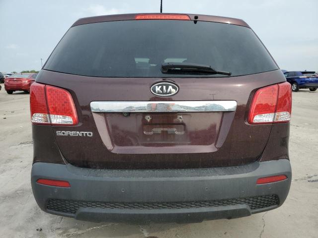 5XYKT3A16DG378526 - 2013 KIA SORENTO LX MAROON photo 6