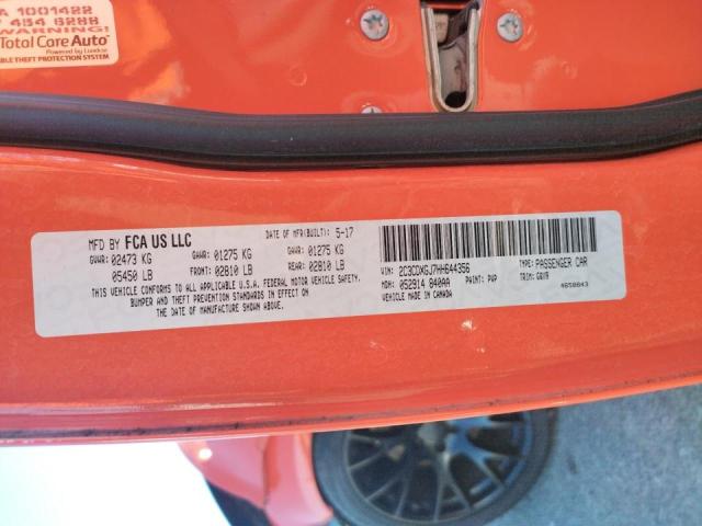 2C3CDXGJ7HH644356 - 2017 DODGE CHARGER R/T 392 ORANGE photo 13