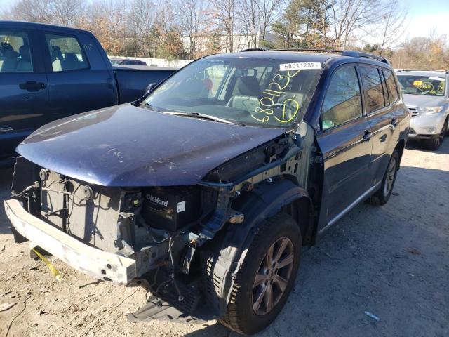 5TDBK3EH1CS106512 - 2012 TOYOTA HIGHLANDER BASE Bleu photo 1