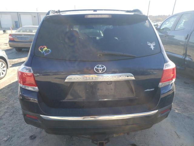 5TDBK3EH1CS106512 - 2012 TOYOTA HIGHLANDER BASE Bleu photo 6