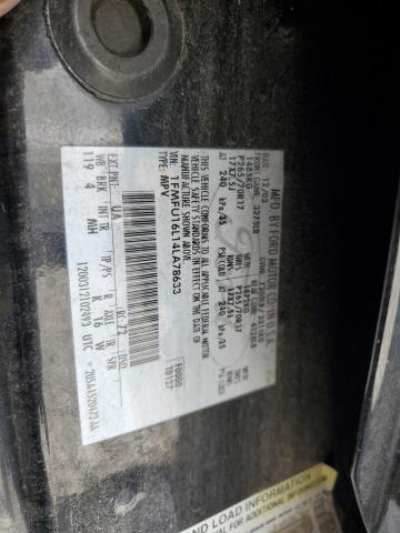 1FMFU16L14LA78633 - 2004 FORD EXPEDITION XLT BLACK photo 12