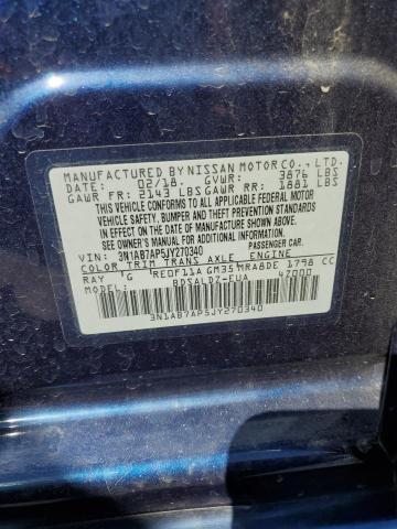 3N1AB7AP5JY270340 - 2018 NISSAN SENTRA S ლურჯი ფოტო 13