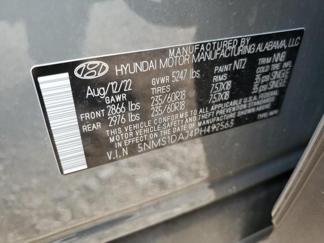 5NMS1DAJ4PH492563 - 2023 HYUNDAI SANTA FE SE GRAY photo 14