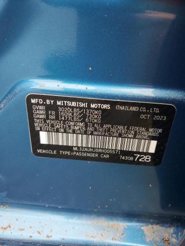 ML32AUHJ6RH005571 - 2024 MITSUBISHI MIRAGE ES ლურჯი ფოტო 12