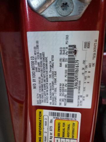 3LN6L2G91FR616179 - 2015 LINCOLN MKZ BURGUNDY photo 12