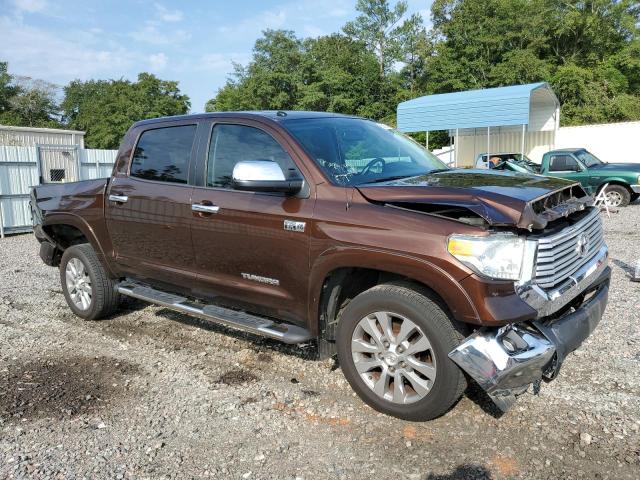 5TFFY5F17EX172041 - 2014 TOYOTA TUNDRA CREWMAX LIMITED BROWN photo 4