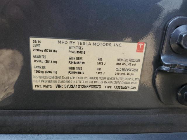 5YJSA1S12EFP30373 - 2014 TESLA MODEL S 灰色 照片 14
