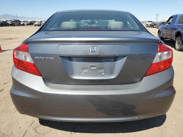 19XFB2F51CE361249 - 2012 HONDA CIVIC LX GRAY photo 6