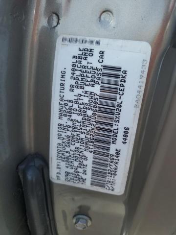 4T1BG22K21U060057 - 2001 TOYOTA CAMRY CE GOLD photo 12